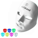 agiijkasd Led Light Therapy Mask, 7 Color Led Face Mask Light Therapy Adapt All Skin, Diminish Spots, Remove Wrinkles, Red light face mask