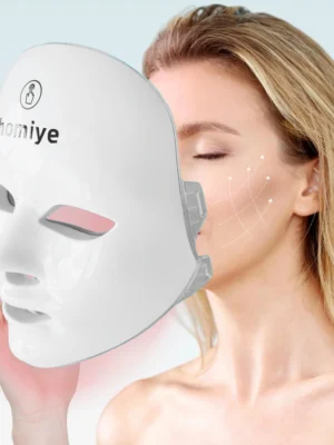 jihomiye   Red Light Therapy For Face, 7 Color Led Face Mask Light Therapy, Face Light therapy Device, Red Light Therapy, Adapt All Skin, Diminish Spots, Remove Wrinkles, Red light face mask