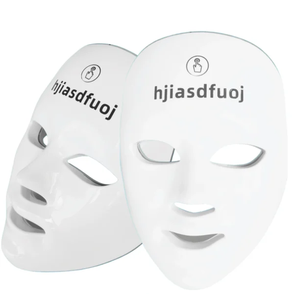 hjiasdfuoj  Red Light Therapy Mask for Face,  7+1 Colors LED Facial Skin Care Mask At Home, USB Rechargeable,Portable