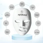 agiijkasd Led Light Therapy Mask, 7 Color Led Face Mask Light Therapy Adapt All Skin, Diminish Spots, Remove Wrinkles, Red light face mask