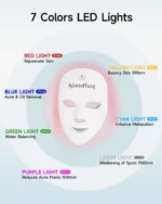 hjiasdfuoj  Red Light Therapy Mask for Face,  7+1 Colors LED Facial Skin Care Mask At Home, USB Rechargeable,Portable