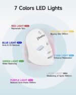 jihomiye   Red Light Therapy For Face, 7 Color Led Face Mask Light Therapy, Face Light therapy Device, Red Light Therapy, Adapt All Skin, Diminish Spots, Remove Wrinkles, Red light face mask