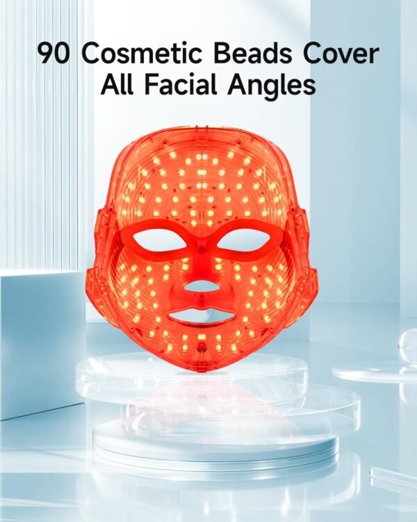 jihomiye   Red Light Therapy For Face, 7 Color Led Face Mask Light Therapy, Face Light therapy Device, Red Light Therapy, Adapt All Skin, Diminish Spots, Remove Wrinkles, Red light face mask