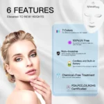 hjiasdfuoj  Red Light Therapy Mask for Face,  7+1 Colors LED Facial Skin Care Mask At Home, USB Rechargeable,Portable