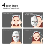 agiijkasd Led Light Therapy Mask, 7 Color Led Face Mask Light Therapy Adapt All Skin, Diminish Spots, Remove Wrinkles, Red light face mask